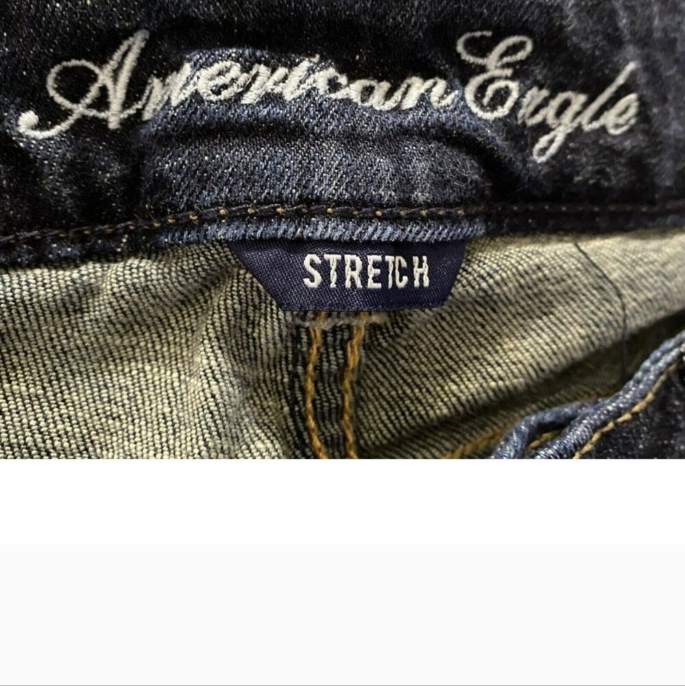 American Eagle Stretch Skinny Kick Size 8 Short Jeans  Dark Wash EUC - Picture 11 of 11